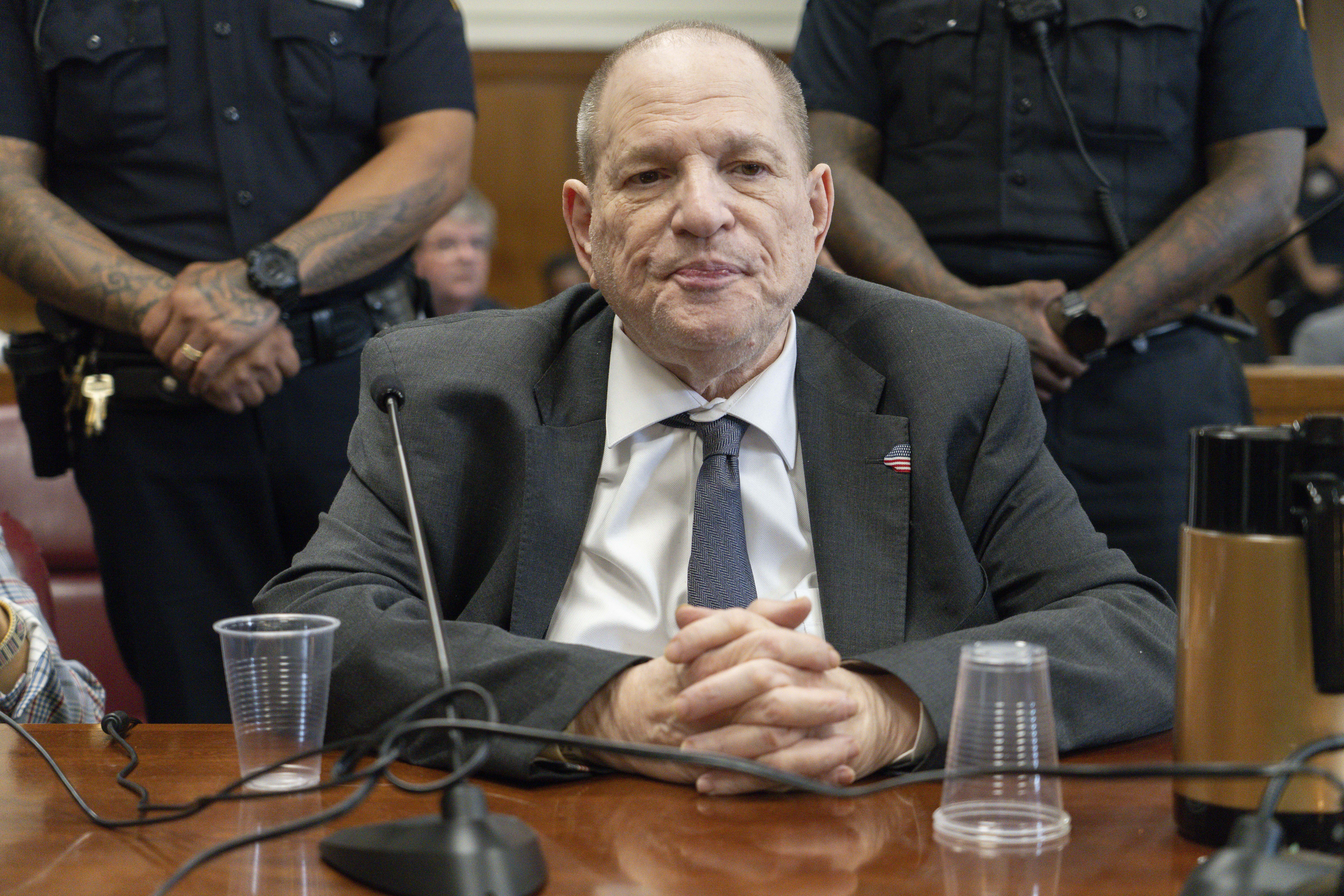Harvey Weinstein appears in court in Manhattan for on Thursday, June 5, 2025.